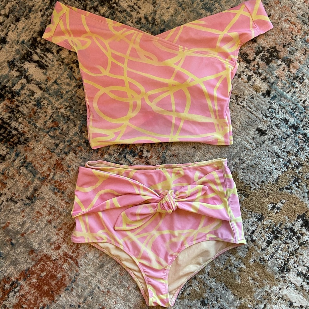 Kortni Jeane swimsuit top and bottom high-waisted